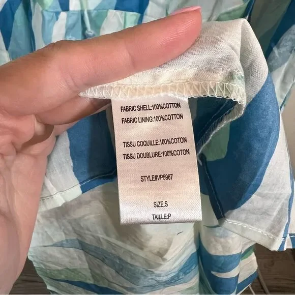 Elan Women’s Blue Green Ruffle Midi Dress Small NWT - Picture 9 of 13